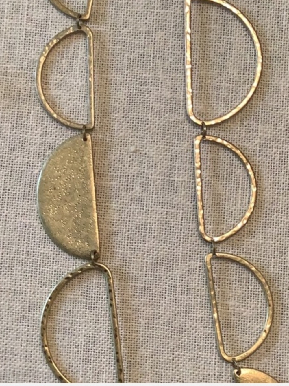 Silpada Gold-Tone Half Moon Link Necklace